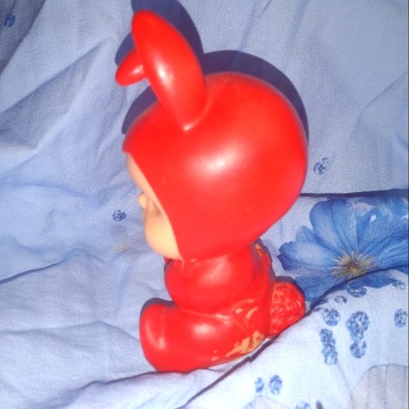 Antique Squeaky baby in a red bunny suit - Picture 3 of 3